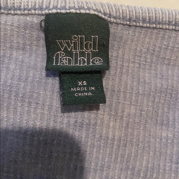 Wild Fable Light Gray Ribbed Top - Picture 3 of 4